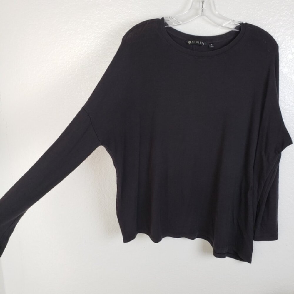 Athleta Black Cloudlight Restore Long Sleeve Pull… - image 4